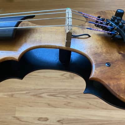 Rare: Tucker Barrett Luma - 5 string electric Violin/Viola - Hawaiian Koa wood image 5