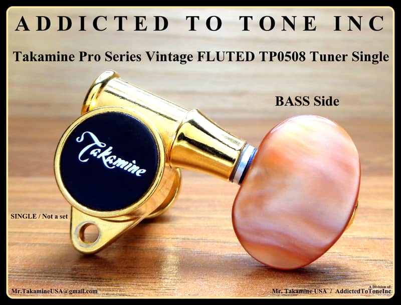 Takamine Pro Series Vintage FLUTED TP0508 Tuner SINGLE Not a set / BASS Side / 6 String image 1