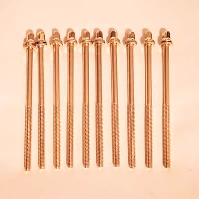UNMARKED BRASS 4" PLATED TENSION RODS LOT OF 10 RODS-FREE SHIP TO C-USA! image 4