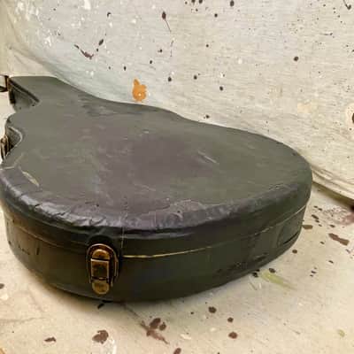 1960's Gibson Byrdland or ES-350T Thinline Guitar Case-Black Pebble-1960-1968 Vintage 17.5" Lower Bout image 15