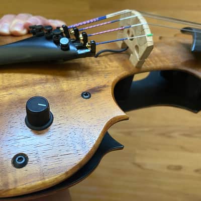 Rare: Tucker Barrett Luma - 5 string electric Violin/Viola - Hawaiian Koa wood image 10
