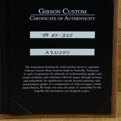 Gibson Custom 1959 ES335 Reissue Vintage Burst A931240 image 12