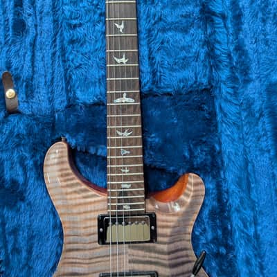 PRS Wood Library Custom 24 10-Top Flame Gray Black Fade w/Ziricote Fingerboard & Smoked Black Hardware image 13