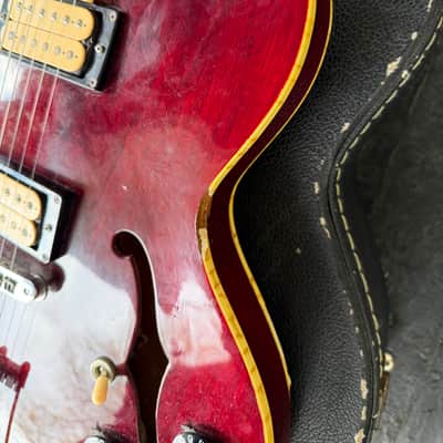 Vintage Epiphone Riviera Japan 1983 Maxons - Wine Red image 12