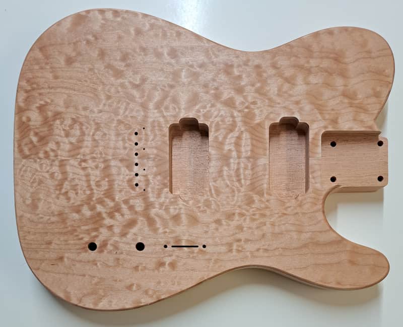 Shepard Custom Guitars Custom Telecaster Body Semi-hollow Backroute F Hole Optional 2023 - Unfinished image 1