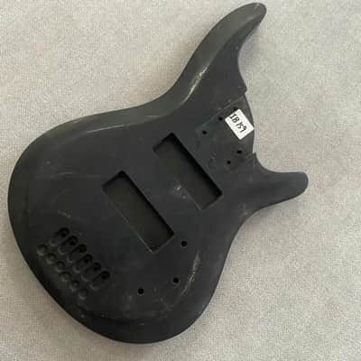Black 6 String Electric Bass Basswood Body image 4