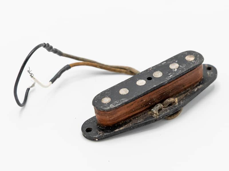 1950s Fender Duo Sonic Vintage Pre-CBS Black Bobbin Single Coil Pickup image 1