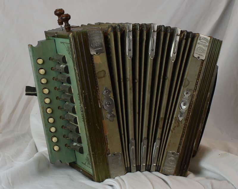 8378 - Wood Clarion "Made in Germany" Cajun Diatonic Button Accordion D MM 10 2 image 1