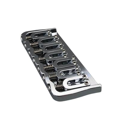 7-String Multi-Scale Guitar Bridge - Chrome (Fast Free US Shipping!) image 2