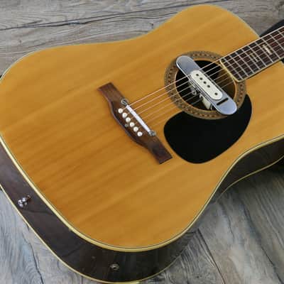 Vintage! 70’s MIJ Epiphone 6830 Acoustic/ Electric Natural Kalamazoo + Case image 2