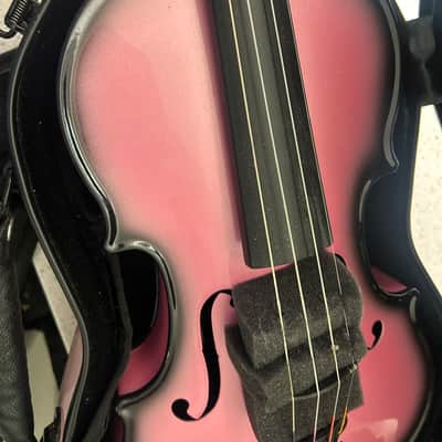 Glasser Carbon Composite 4/4 violin outfit Pink great shape image 2