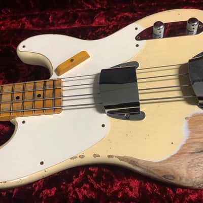 2022 Fender 55 Precision Bass Relic Custom Shop - Authorized Dealer - Only 8.7lbs Vintage White - SAVE! image 4