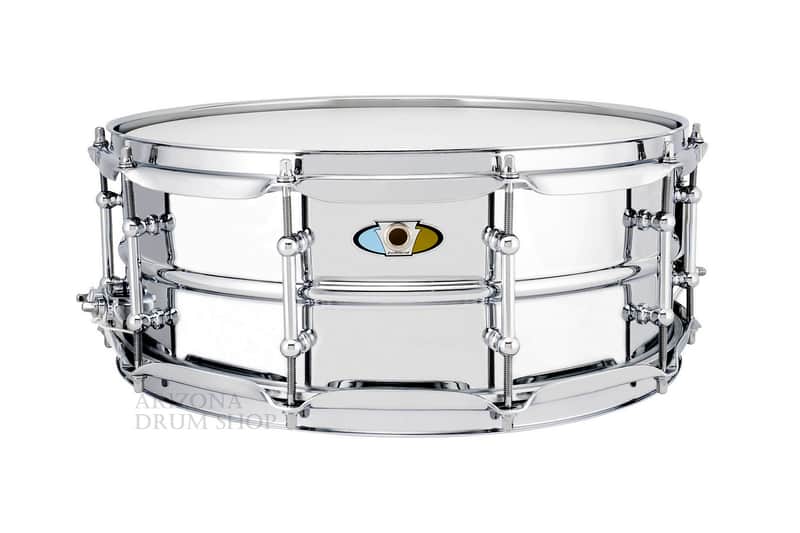 Ludwig LU5514SL Supralite 5.5x14 Steel Snare Drum image 1