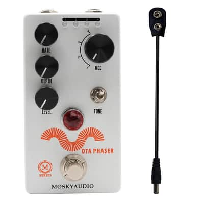 MOSKY OTA Phaser Pedal,4 Mode Phase Effect Pedal with Rate/Depth/Level/Tone Knob + 9v Battery Cable image 1