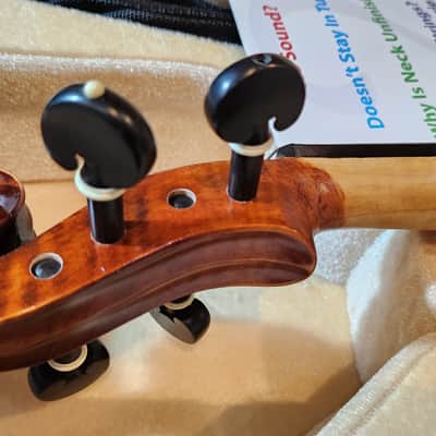 Cecilio 4/4 Advanced to Professional Level Violin Featuring Aged 7 Years+ Select Solid Spruce Top Highly Flamed One-Piece Maple Back and Sides, Real Ebony Components, Brazilwood Bows, Hand-Rubbed... image 17