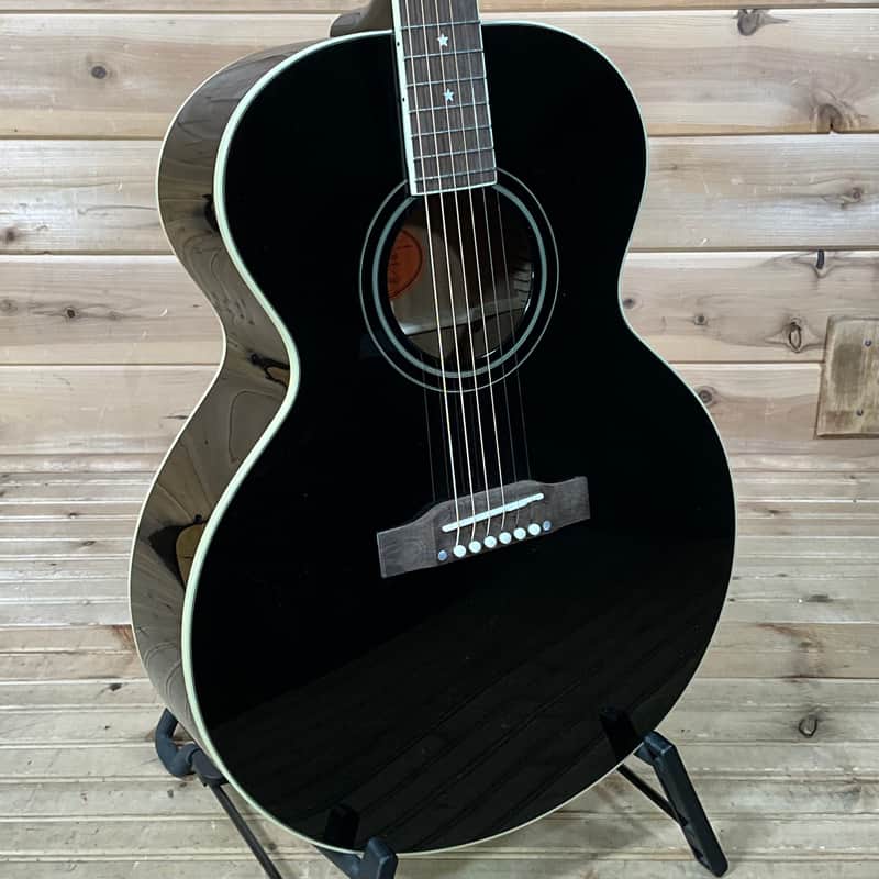 Epiphone J-180 LS Acoustic Guitar - Ebony | Reverb