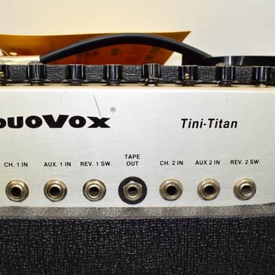 Vintage 80's Bell Duovox Tini-Titan II Accordion & Keyboard Combo Amp w/ Cover & Caster Wheels image 7