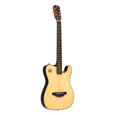 STAGG Natural Electric Solid Body Classical Cutaway Guitar Solid Spruce Top Mahogany Neck image 3