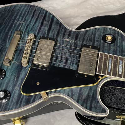 NEW! Gibson Custom Les Paul Custom AAAA Figured Monster Maple Top - Nordic Blue, Heavy Aging - 8.5lbs - G067685 image 2