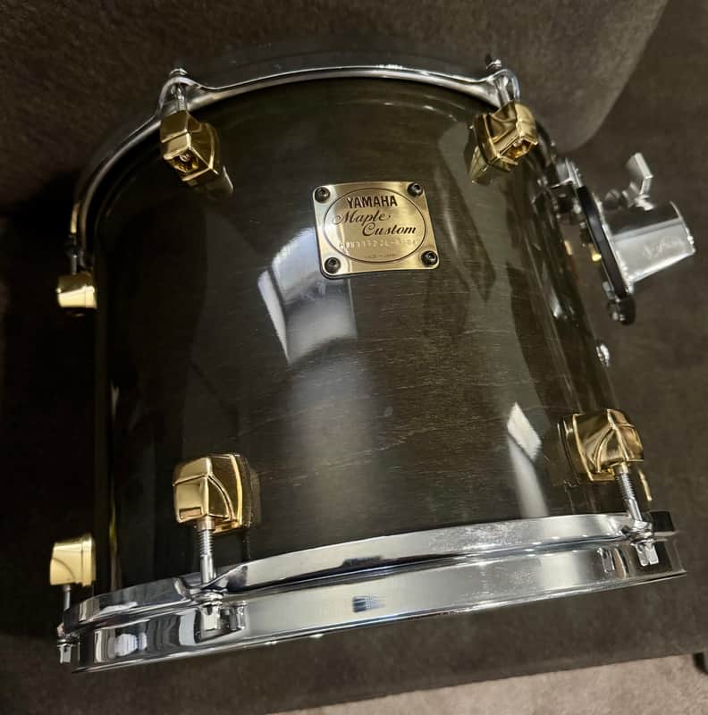 Yamaha Maple Custom 10x12 Tom - Transparent Black Maple image 1