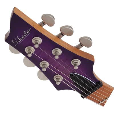 Schecter C-1 Standard Plus Electric Guitar - Transparent Purple Burst image 4