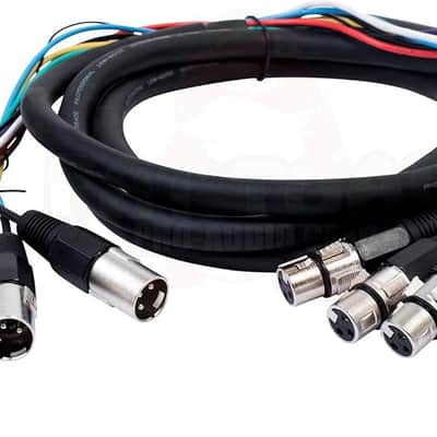 XLR Snake Cable Patch (10ft X 8 Channels) Studio Stage, Live Sound Recording Multicore Cords | Pro Audio Shielded Balanced Wires for Microphone Interface Hub, DJ Digital Mixer, Amplifier image 4