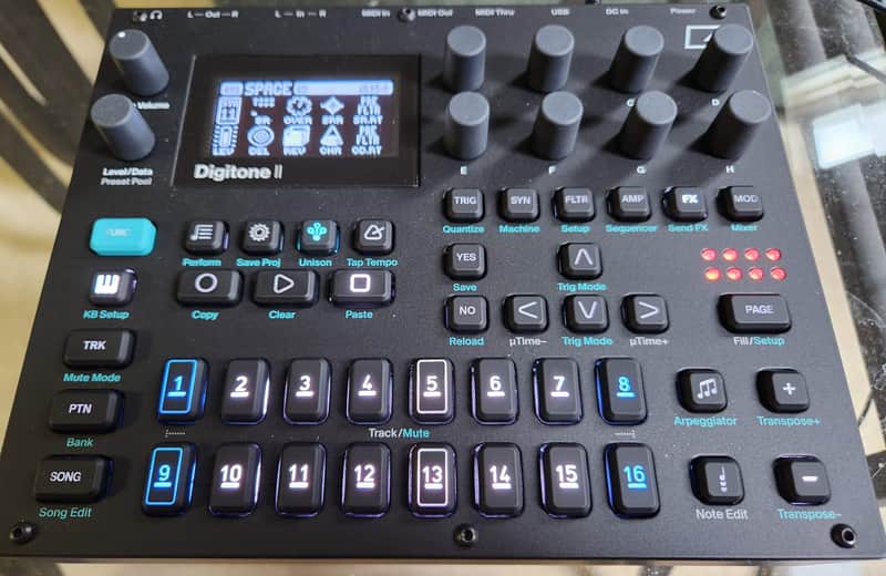 Elektron Digitone II 16-Voice Digital Synthesizer 2024 - Present - Black image 1