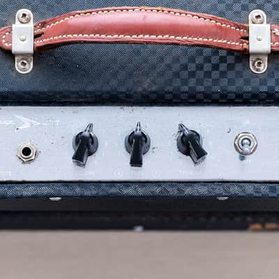 1963 Ampeg Jet J-12-A Vintage 1x12 Tube Amp Blue Checker, Fully Serviced image 5