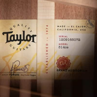Taylor 314ce Grand Auditorium Acoustic/Electric Guitar with Hardshell Case image 18