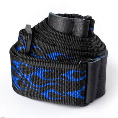 DUNLOP D38-11BL FLAMBE Blue Guitar Strap image 2