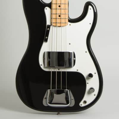 Fender  Precision Bass Solid Body Electric Bass Guitar (1975), ser. #647091, black tolex hard shell case. image 3