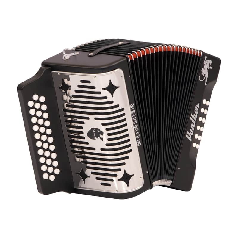 Hohner Panther Diatonic GCF Accordion - Black image 1