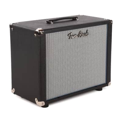 Two Rock 1x12 Small Ported Guitar Amp Cabinet Black Bronco w/ Blue Smoke Cloth image 2