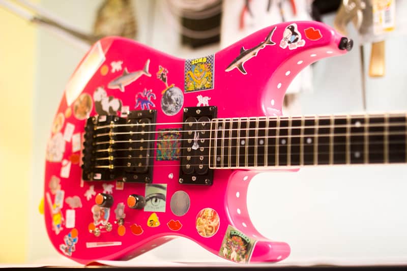 Hurricane JKB-3 Jason Becker "yoyo guitar" faithfull replica 1985 - Pink / magenta image 1