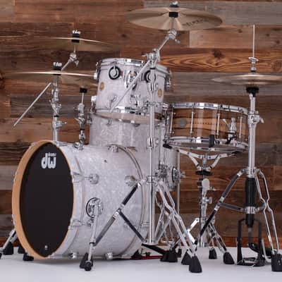 Dw (Drum Workshop) Collectors Series Ii, 4 Piece Drum Kit, White Marine Pearl, (Pre Loved) image 7