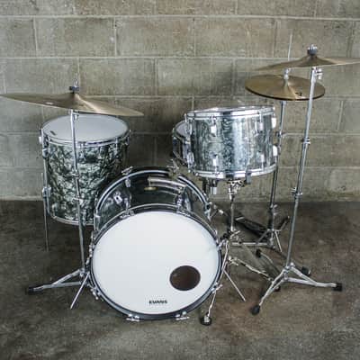 Leedy Late 50s/Early 60s 3 Piece Drum Kit (13/16/20) in Black Diamond Pearl image 2