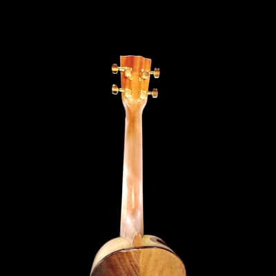 Koa with Live Edge Sound Hole Tenor Ukulele - SCJ Jazz Hat #138 image 7