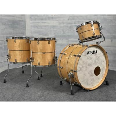 Used Tama Star Maple 4pc Drum Set Natural Curly Maple