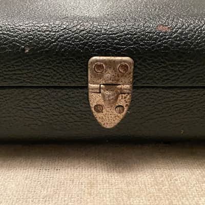 Vintage 1970’s Fender USA Mustang Guitar Case Black Exterior w Maroon Interior Fits Tele Strat image 7