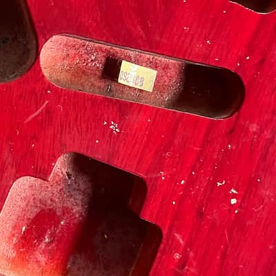 1988 G&L Fullerton Skyhawk guitar Body LEFT HANDED Alder Transparent Red image 5
