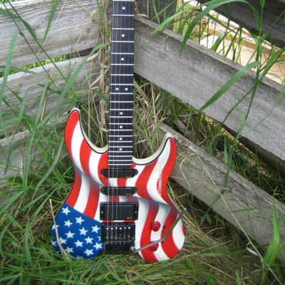 Steinberger GM4T custom transtrem 1986 White / Custom air brush image 1