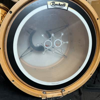 Rikki Rockett's Poison, Rockett Drum Works, Steam Bent Hickory "The Rose" Drum Kit, 22",16", 14", 12", 10",  Plus Woofer, Swarovski Crystals, Signed! STUNNING image 21