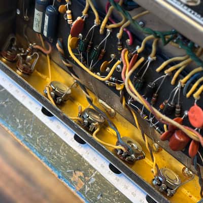 1966 Black Panel Fender Princeton Reverb-Amp - 110 Volts image 12