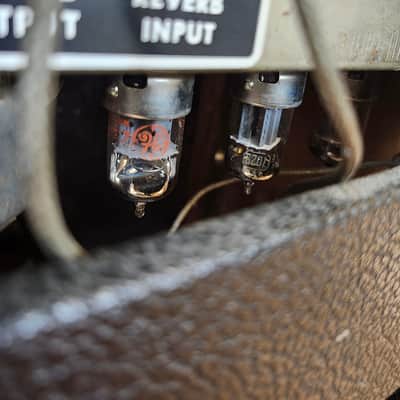 Vintage 1965 Fender Deluxe Reverb Combo Amp - Black Panel AB763 Circuit w/ Footswitch image 18
