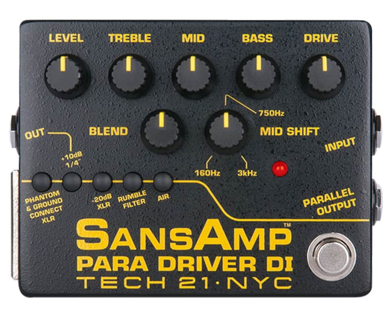 Tech 21 SansAmp Para Driver DI (v2) Pre-Amp Pedal w/Parametric EQ - Open Box image 1