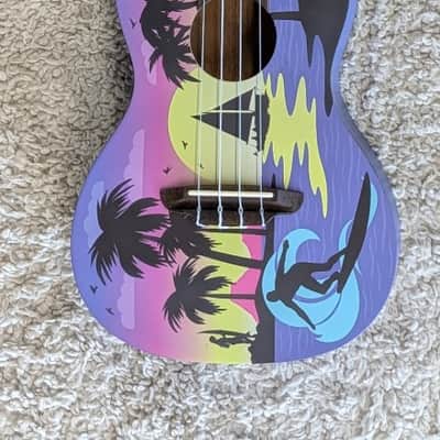 Luna Kauwela Summer Soprano size Ukulele with Custom Graphics - Prototype image 1