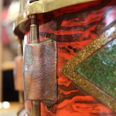 1930s Premier Dominion Super 5.5"x14" Snare Drum in Sunset Pearl image 7