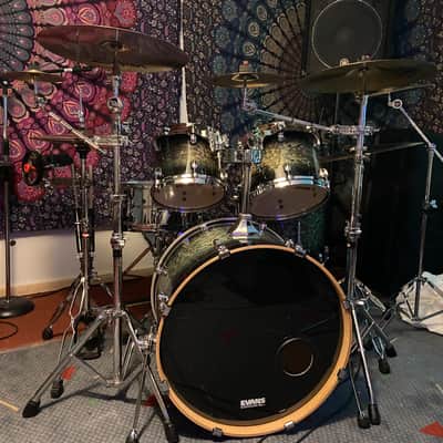 Tama Performer MBS42S 4-Piece Shell Pack *Includes Ahead Cases - Molten Steel Blue Burst image 6