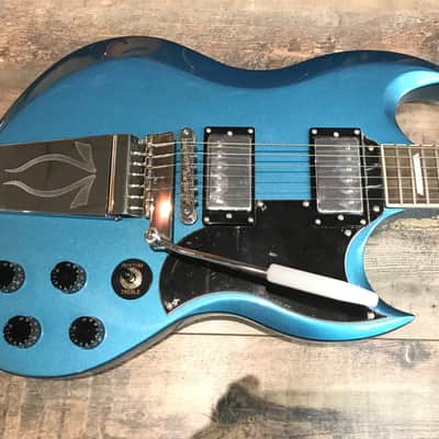 Vintage VS6 Reissue in Gun Hill Blue, Vibrola trem image 2