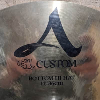 Zildjian 14" A Custom Hi-Hat Cymbals (Pair) 1991 - Present - Brilliant image 4